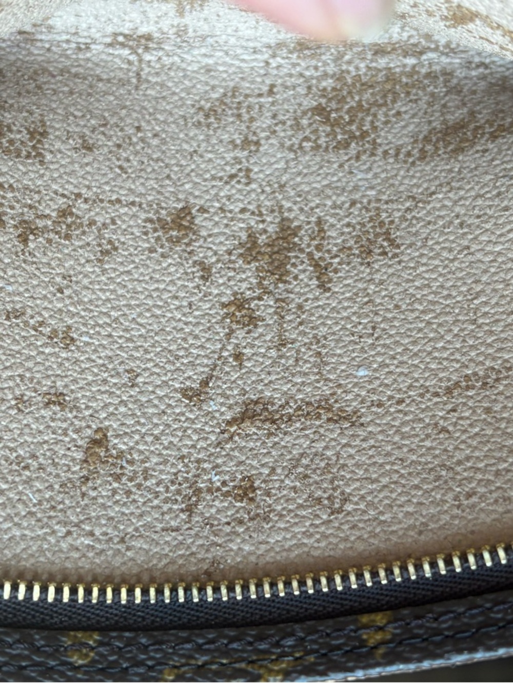 Auth Louis Vuitton Pochette Accessory Pouch GM Monogram Brown Leather pre-loved - Picture 7 of 12